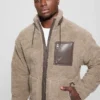 Faux-Sherpa Full-Zip Jacket