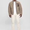 Faux-Sherpa Full-Zip Jacket