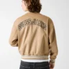 Faux Suede Bomber Jacket