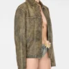 Flaked Leather Jacket