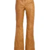 Flared Leather Pants