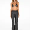 Flared Leather Pants