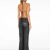 Flared Leather Pants
