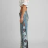 Floral Denim Pants