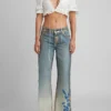 Floral Denim Pants