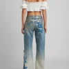 Floral Denim Pants
