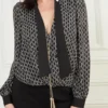 Freda Printed Chain Scarf Blouse