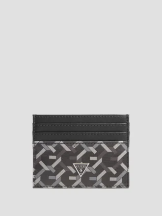 G Woven Leather Card Case