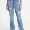 G08 Mid-Rise Distressed Straight Jeans