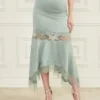Garland Satin Skirt