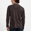 Garrett Knit Faux-Suede Crewneck