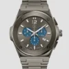 Gc Dark Silver-Tone and Blue Multifunction Watch
