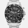 Gc Silver-Tone Chronograph Watch