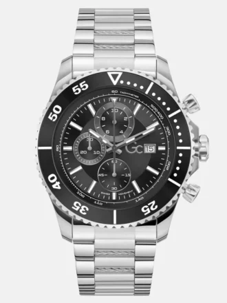 Gc Silver-Tone Chronograph Watch