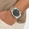 Gc Silver-Tone Chronograph Watch
