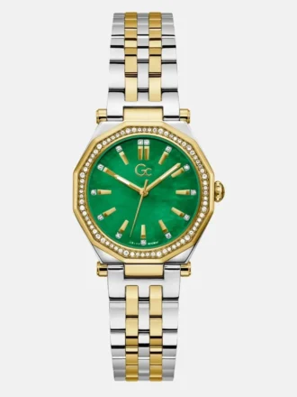 Gc Two-Tone and Green Analog Watch