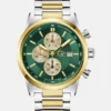 Gc Two-Tone and Green Multifunction Watch