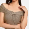 Gia Twisted Lurex Dress