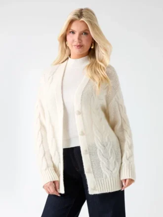 Ginny Cable-Knit Sweater Cardigan