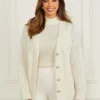 Ginny Cable-Knit Sweater Cardigan