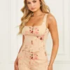 Glam De Fleur Printed Corset