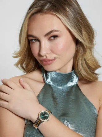 Gold and Silver-Tone Analog Watch