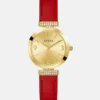 Gold-Tone Analog Leather Watch