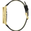 Gold-Tone Analog Leather Watch