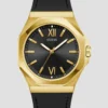 Gold-Tone and Black Analog Watch