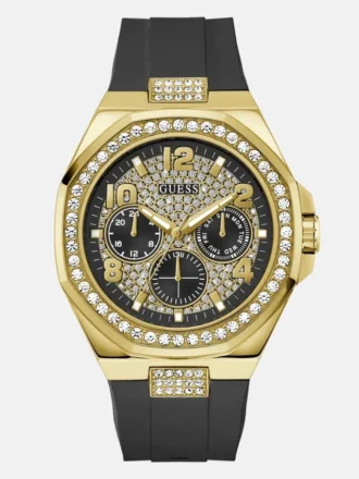 Gold-Tone and Black Multifunctional Watch