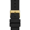 Gold-Tone and Black Silicone Analog Watch