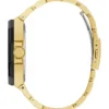 Gold-Tone and Black Textured Multifunction Watch
