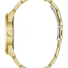 Gold-Tone and Blue Analog Watch