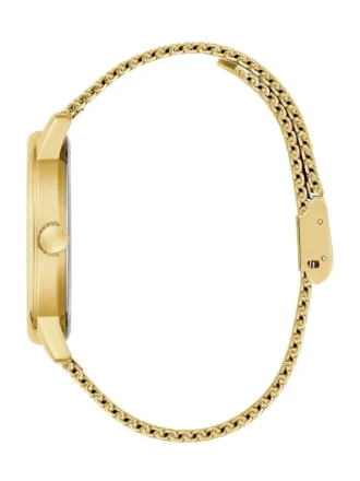 Gold-Tone and Blue Analog Watch