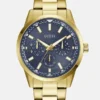Gold-Tone and Blue Multifunction Watch