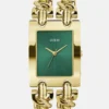 Gold-Tone and Green Analog Watch