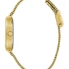 Gold-Tone and Green Mesh Analog Watch