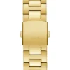 Gold-Tone and Green Multifunction Watch