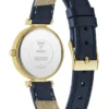 Gold-Tone and Navy Leather Analog Watch