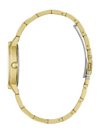 Gold-Tone and Navy Round Analog Watch
