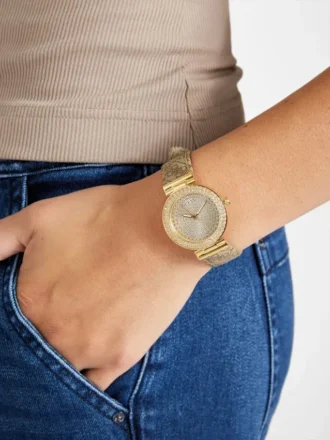 Gold-Tone and Quatro G Analog Watch