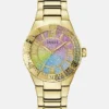 Gold-Tone and Rainbow Analog Watch