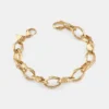 Gold-Tone Bamboo Linked Chain Bracelet