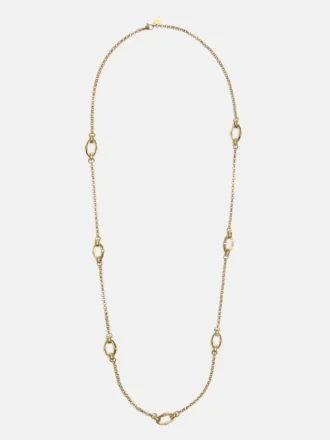 Gold-Tone Bamboo Linked Chain Necklace
