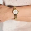 Gold-Tone Beaded Analog Watch