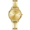 Gold-Tone Crystal Analog Watch