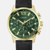 Gold-Tone Leather Multifunction Watch