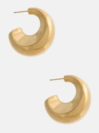Gold-Tone Lightweight Hoop Earrings