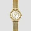 Gold-Tone Mesh Analog Watch