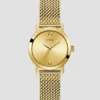 Gold-Tone Mesh Diamond Analog Watch